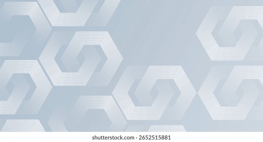 Fundo abstrato branco com textura de hexágono ondulado dinâmico arte moderna simples ilustração agradável