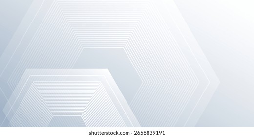 White abstract background with dynamic wavy hexagon texture. suitable for wallpaper simple abstract modern