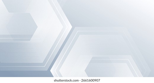 White abstract background with dynamic wavy hexagon texture. suitable for wallpaper simple modern abstract design