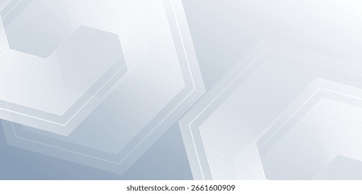 White abstract background with dynamic wavy hexagon texture. suitable for wallpaper simple modern abstract