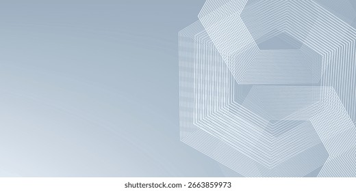 White abstract background with dynamic wavy hexagon texture. suitable for wallpaper simple