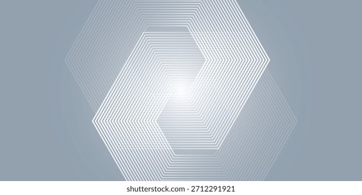 Fundo abstrato branco com textura de hexágono ondulado dinâmico. design geométrico, gráfico, simples