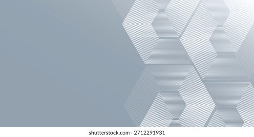 Fundo abstrato branco com textura de hexágono ondulado dinâmico. geométrico, gráfico, design simples moderno agradável