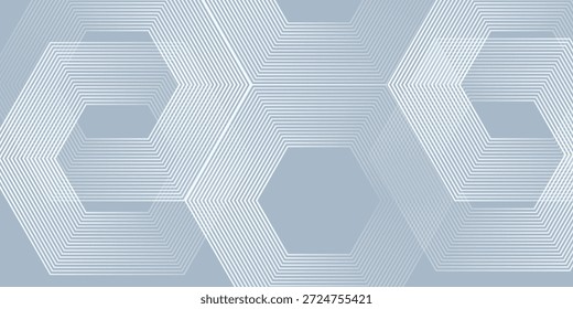 Fundo abstrato branco com textura de hexágono ondulado dinâmico. adequado para papel de parede simples