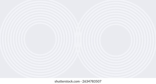 White abstract background. Elegant circle lines pattern. Geometric texture. Modern futuristic graphic design. Suit for wallpaper, cover, header, presentation modern