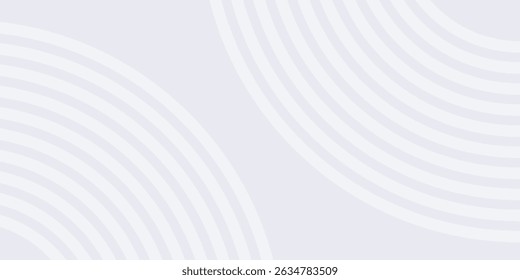 White abstract background. Elegant circle lines pattern. Geometric texture. Modern futuristic graphic design. Suit for wallpaper, cover, header, presentation modern