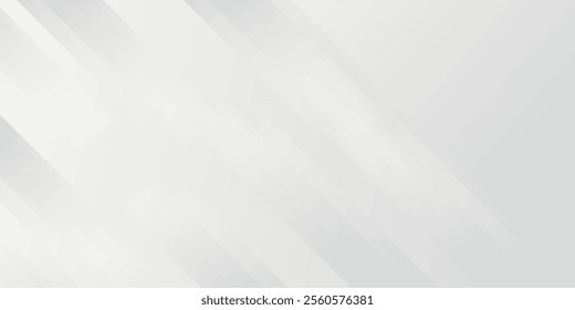 White abstract background. Elegant gray diagonal shape elements. Modern luxury grey gradient graphic design. Eps10