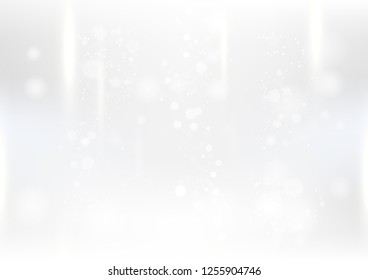 White abstract background, elegant luxury, stars and light rays, celebration, vector illustration