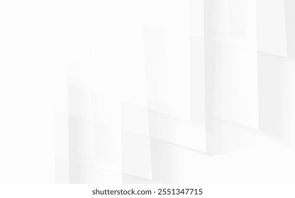 Un fondo abstracto blanco presenta Formas triangulares y geométricas superpuestas que crean un efecto texturizado sutil.