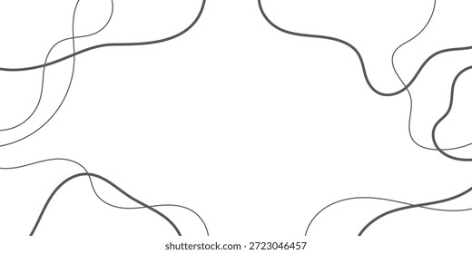 Fondo abstracto blanco con el marco de línea que fluye y el espacio vacío mínimo elegante. Perfecto para invitaciones, branding, presentaciones y diseños de diseño creativo refinados.