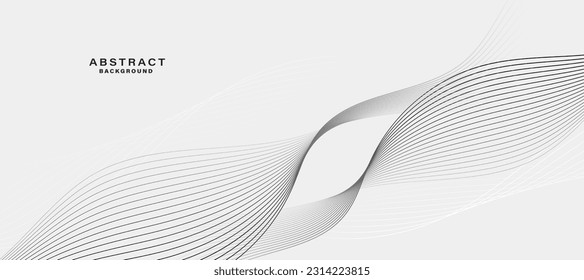 Fondo de resumen blanco con las líneas de flujo onduladas. Ilustración vectorial.
