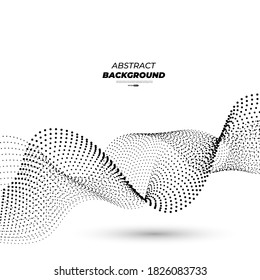 White abstract background with flowing particles. Digital future technology concept. vector illustration.