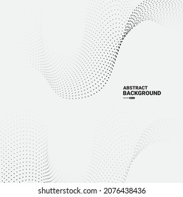 white abstract background with  flowing particles. Digital future technology concept. vector illustration.