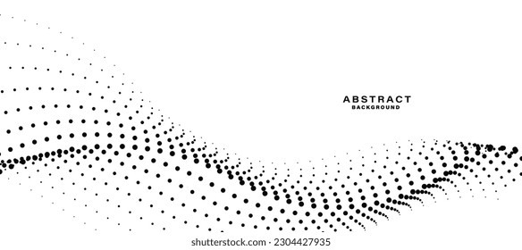 White abstract background with flowing particles. Digital future technology concept. vector illustration.