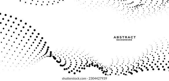 White abstract background with flowing particles. Digital future technology concept. vector illustration.