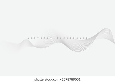 white abstract background with flowing particles. Digital future technology concept.