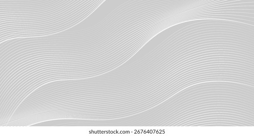 White abstract background with flowing particles