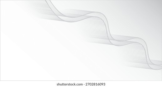 Fondo abstracto blanco con partículas que fluyen. Vector moderno