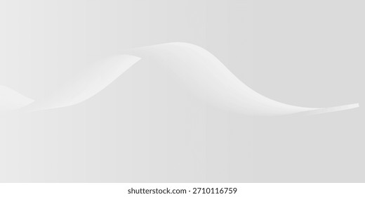 Fondo abstracto blanco con partículas que fluyen. Fondo de concepto de tecnología futurista digital blanco y gris. Uso de ondas dinámicas para negocios, corporativos, póster, Plantilla. Ilustración vectorial