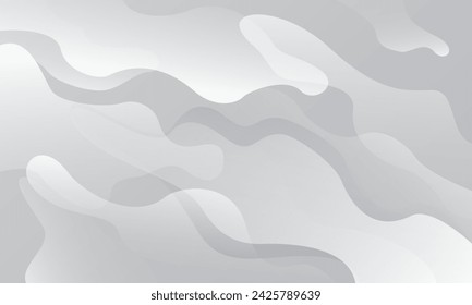 White abstract background. Fluid shapes composition. Vector illusration