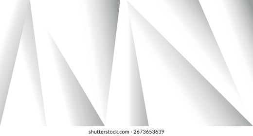 Fondo abstracto blanco con una textura de papel doblado. Fondo de concepto de hoja blanca arrugada. Ilustración vectorial.