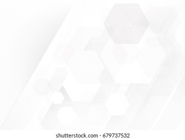 white abstract background, futuristic simply design vector illus