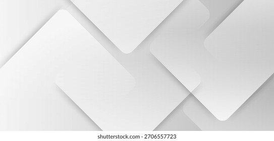 Weißer abstrakter Hintergrund mit geometrisch geschichteten Rechteck-Formen.