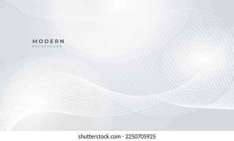 White abstract background with geometric shapes decoration element. Vector illustration for presentation design, game background, tech banner, social media cover and much more