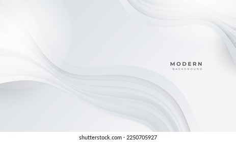 White abstract background with geometric shapes decoration element. Vector illustration for presentation design, game background, tech banner, social media cover and much more