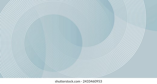 White abstract background with geometric shapes. Modern circle lines pattern. Minimal geometric design.vector illutration
