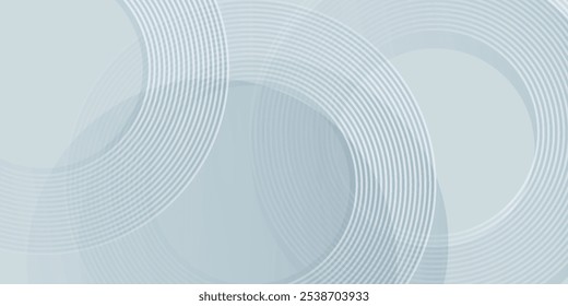 Fondo abstracto blanco con Formas geométricas. Patrón moderno de líneas circulares. Diseño geométrico mínimo. Concepto futurista. Traje para la cubierta, cartel,