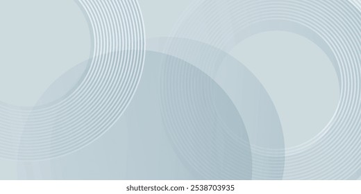 White abstract background with geometric shapes. Modern circle lines pattern. Minimal geometric design. Futuristic concept. Suit for cover, poster,