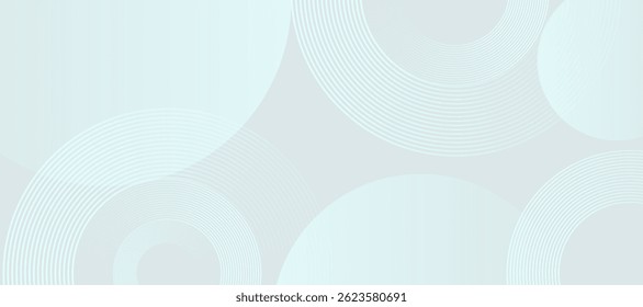 Fondo abstracto blanco con Formas geométricas. Patrón moderno de líneas circulares. Diseño geométrico mínimo. Concepto futurista. Traje para la cubierta, cartel, Anuncio, folleto, cabecera, presentación, Web, volante