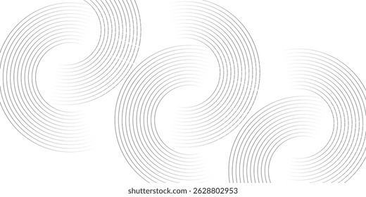 White abstract background with geometric shapes. Modern circle lines pattern. Minimal geometric design. Futuristic concept. Suit for cover, poster, banner, brochure, header, presentation