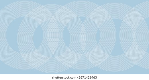 Fondo abstracto blanco con Formas geométricas. Patrón moderno de líneas circulares. Diseño geométrico mínimo. Concepto de tecnología futurista. Plantilla Horizontal de Anuncio
