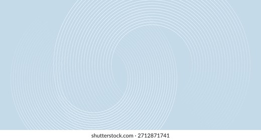 Weißer abstrakter Hintergrund mit geometrischen Formen. Modernes Kreislinienmuster. Minimales geometrisches Design. Futuristisches Technologiekonzept. Vorlage für horizontale Banner. Vektorgrafik