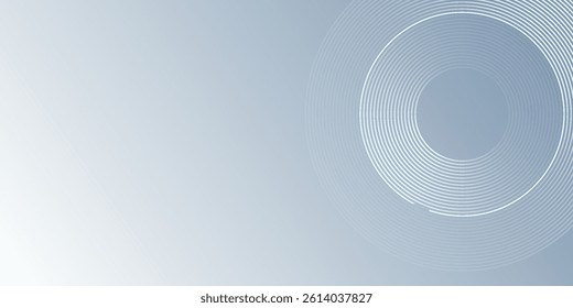white abstract background with glowing circles. Swirl circular lines pattern. Geometric spiral. Twirl element. Modern graphic design. Futuristic technology concept.