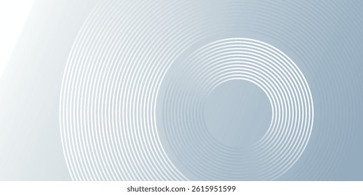 white abstract background with glowing circles. Swirl circular lines pattern. Geometric spiral. vector eps10