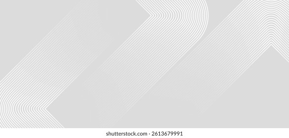 White abstract background with glowing geometric lines. Square lines pattern. Minimal geometric. Modern futuristic graphic.