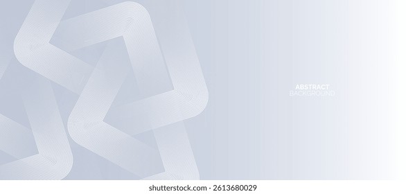 White abstract background with glowing geometric lines. arrow lines pattern. Minimal geometric. Modern futuristic graphic.