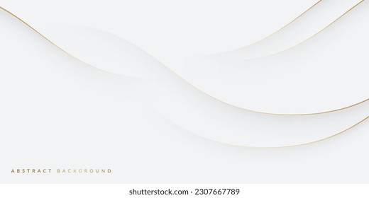 White abstract background with golden lines