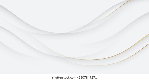 White abstract background with golden lines