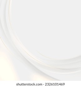 Weißer abstrakter Hintergrund mit goldenen Linien. 