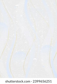 Weißer abstrakter Hintergrund mit goldenen Linien.