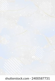 White abstract background with golden lines.
