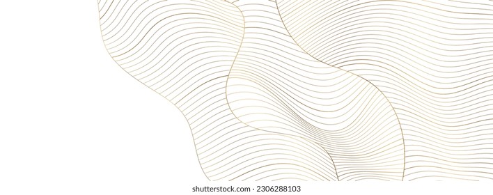 Fondo blanco abstracto con un patrón ondulado refractado. Diseño de banner vectorial de adorno Art Deco
