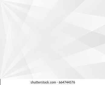 White abstract background with gray rays beaming form the top and bottom texture. Grey polygonal triangular pattern, in vector. 