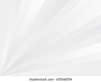 White abstract background with gray rays beaming from left bottom corner texture. Grey polygonal triangular pattern, in vector. Screen ratio 3:4