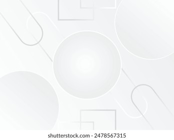 Fondo Abstractas blanco, blanco con colores gris y plateado Diseño geométrico de fondo Abstractas.