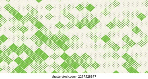 White abstract background and green square 